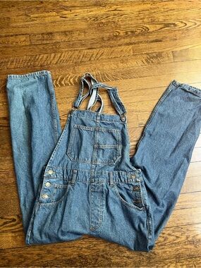 We The Free Light Blue Denim Cross Back Overalls PERFECT CONDITION